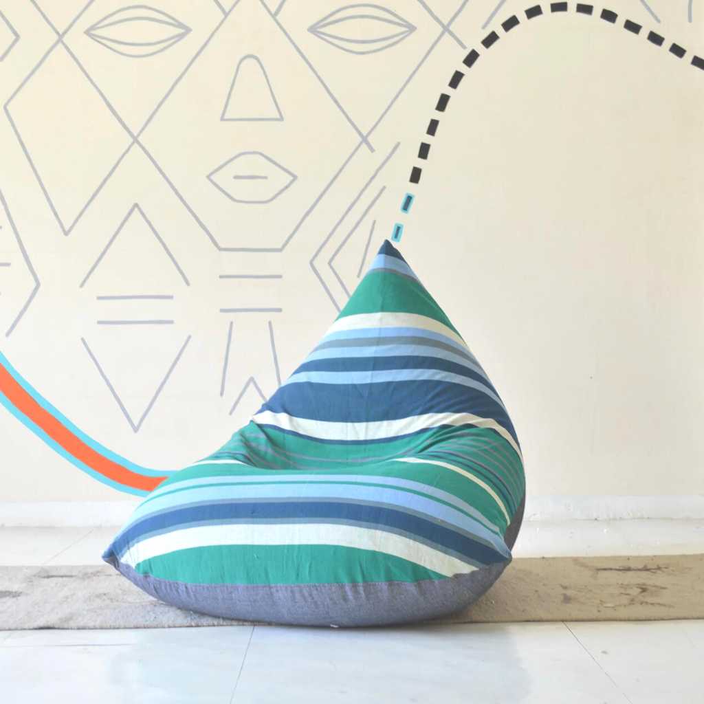 sustainable ethical handmade handloom slow-fashion Bean Bag Chairs Bean Bag Chair Cover (Without Filling) | Mangrove made in sri lanka 
