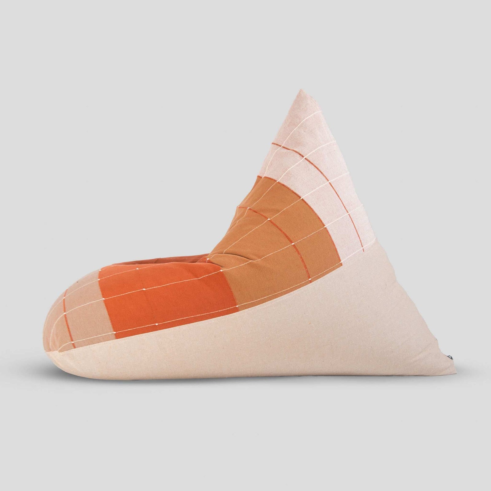 sustainable ethical handmade handloom slow-fashion Bean Bag Chairs Bean Bag Chair Cover (Without Filling) | Mocha Latte & Beige made in sri lanka 