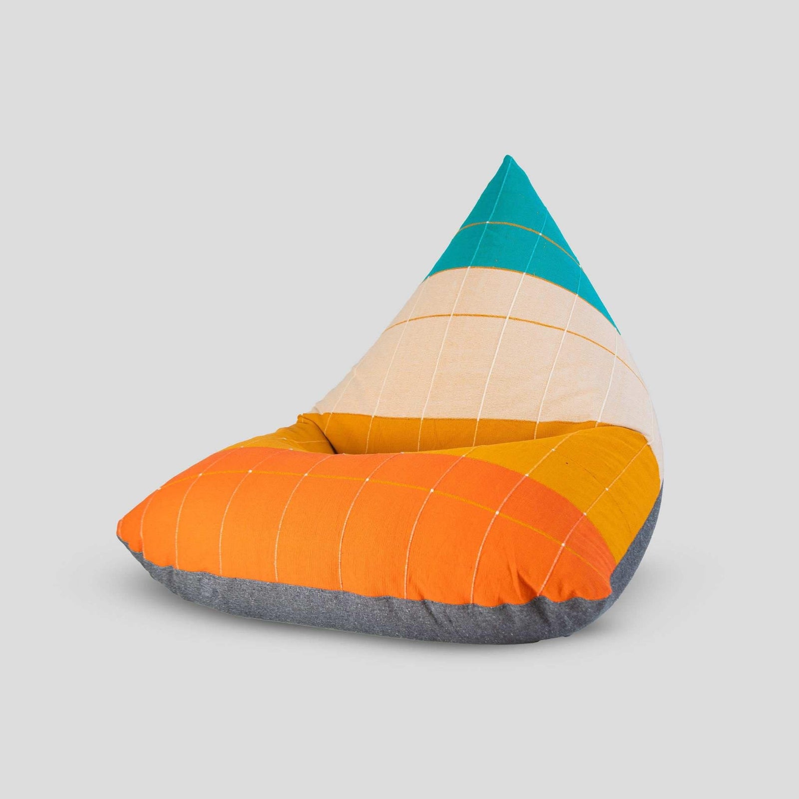 sustainable ethical handmade handloom slow-fashion Bean Bag Chairs Bean Bag Chair Cover (Without Filling) | Tequila Sunrise made in sri lanka 