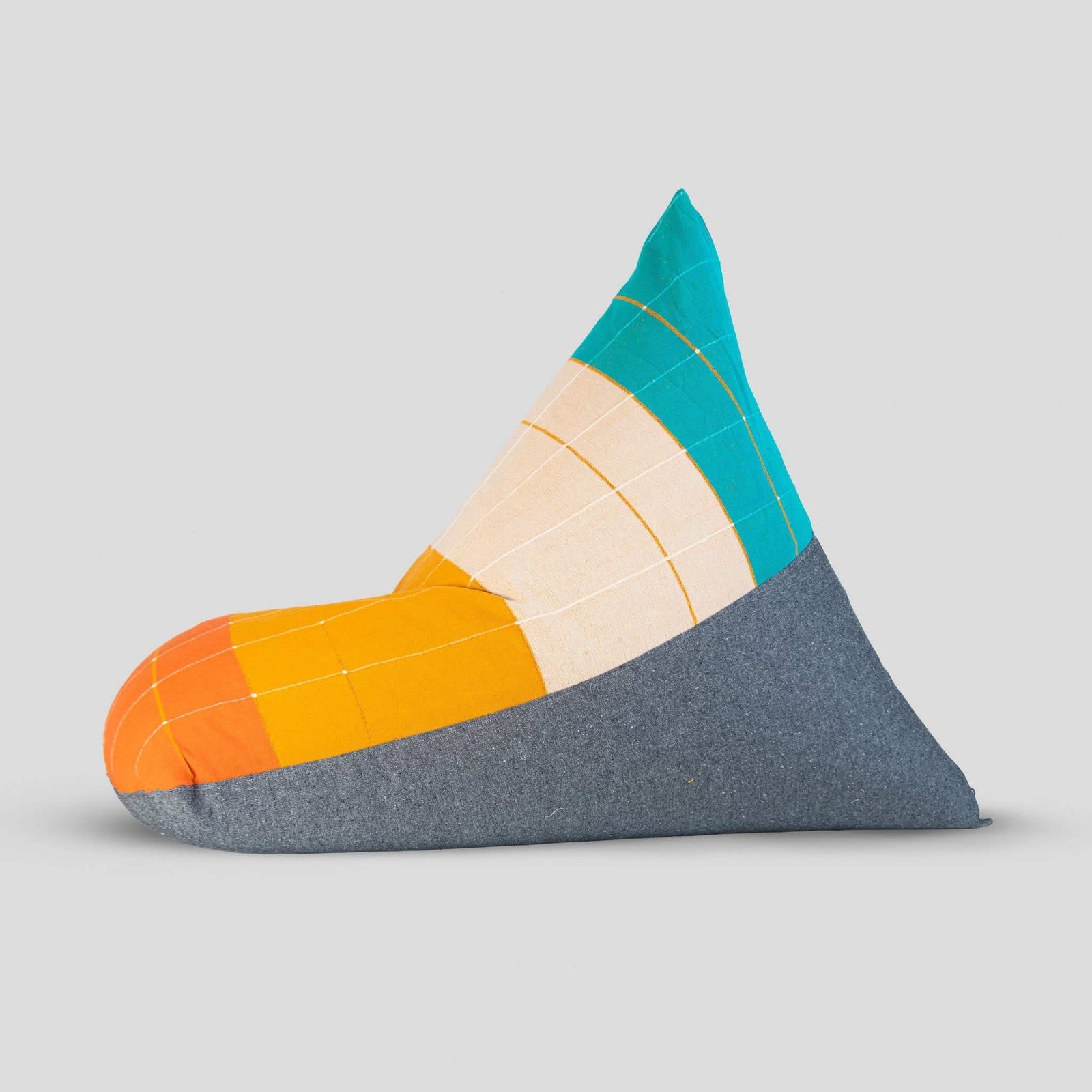 sustainable ethical handmade handloom slow-fashion Bean Bag Chairs Bean Bag Chair Cover (Without Filling) | Tequila Sunrise made in sri lanka 