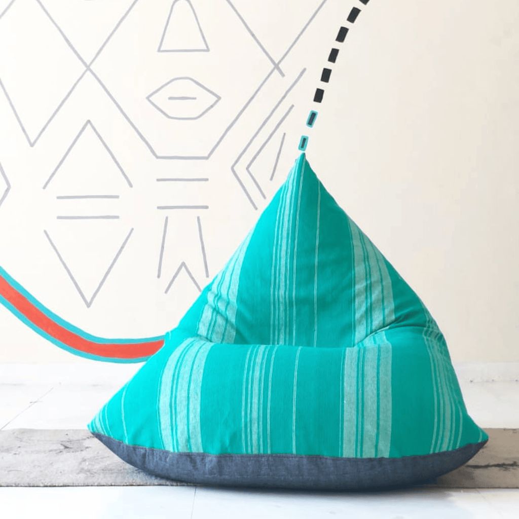 sustainable ethical handmade handloom slow-fashion Bean Bag Chairs Bean Bag Chair For Kids Teens & Adults | Handmade | No Filling | Emerald Peak made in sri lanka 