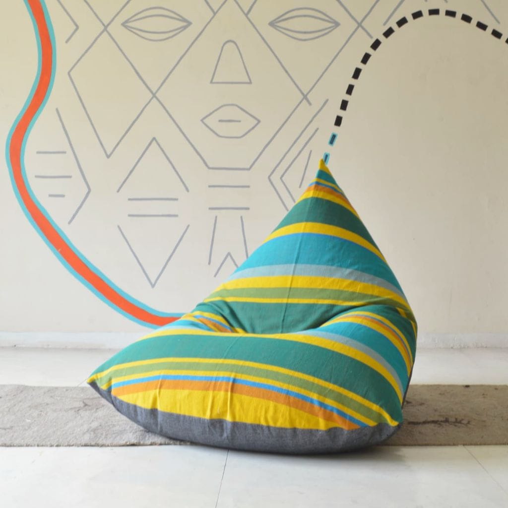 sustainable ethical handmade handloom slow-fashion Bean Bag Chairs Bean Bag Chair For Kids Teens & Adults | Handmade | No Filling | Metro made in sri lanka 