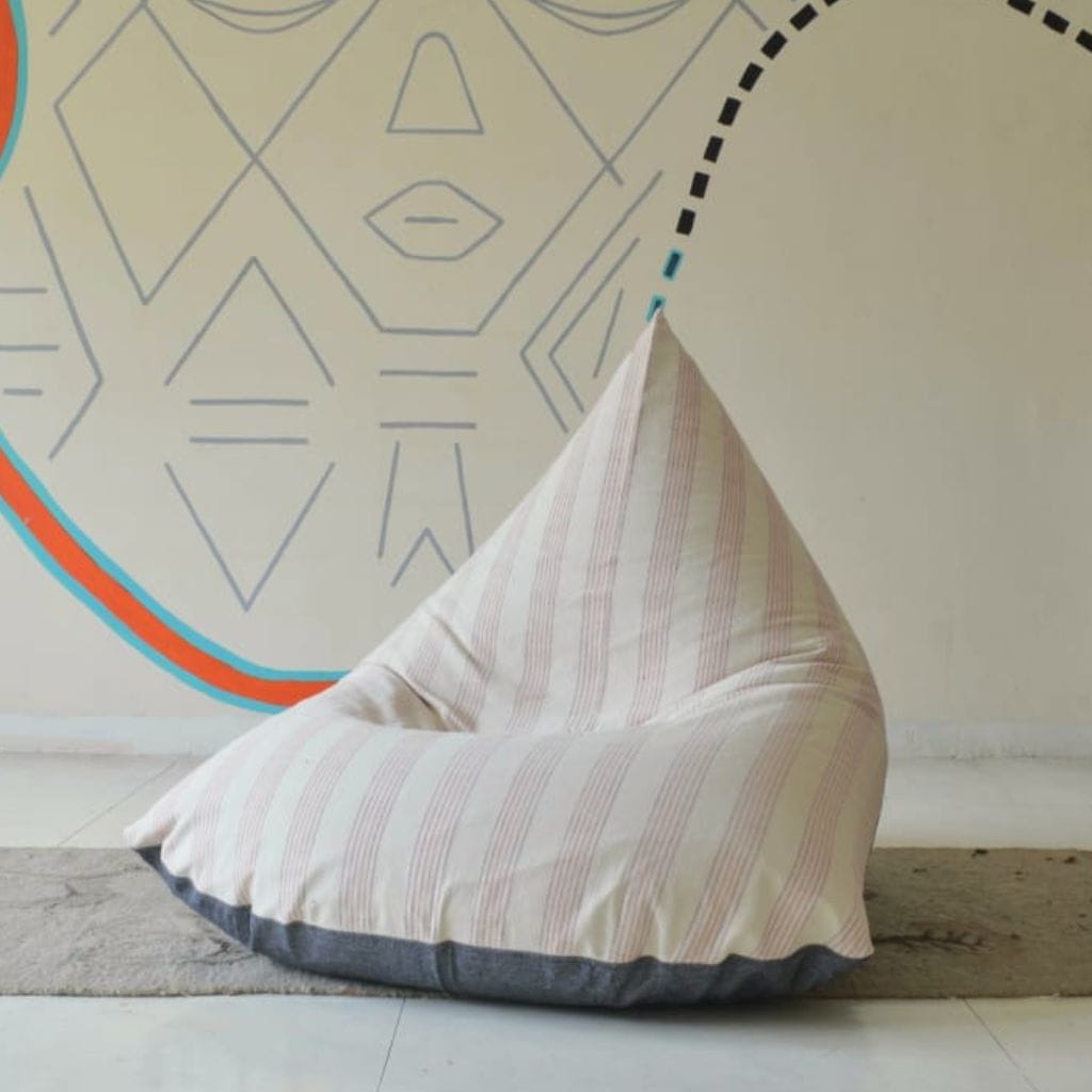 sustainable ethical handmade handloom slow-fashion Bean Bag Chairs Bean Bag Chair For Kids Teens & Adults | Handmade | No Filling | Sandstone made in sri lanka 