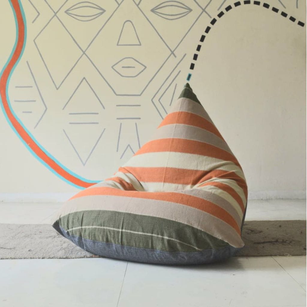 sustainable ethical handmade handloom slow-fashion Bean Bag Chairs Bean Bag Chair For Kids Teens & Adults | Handmade | No Filling | Sierra made in sri lanka 