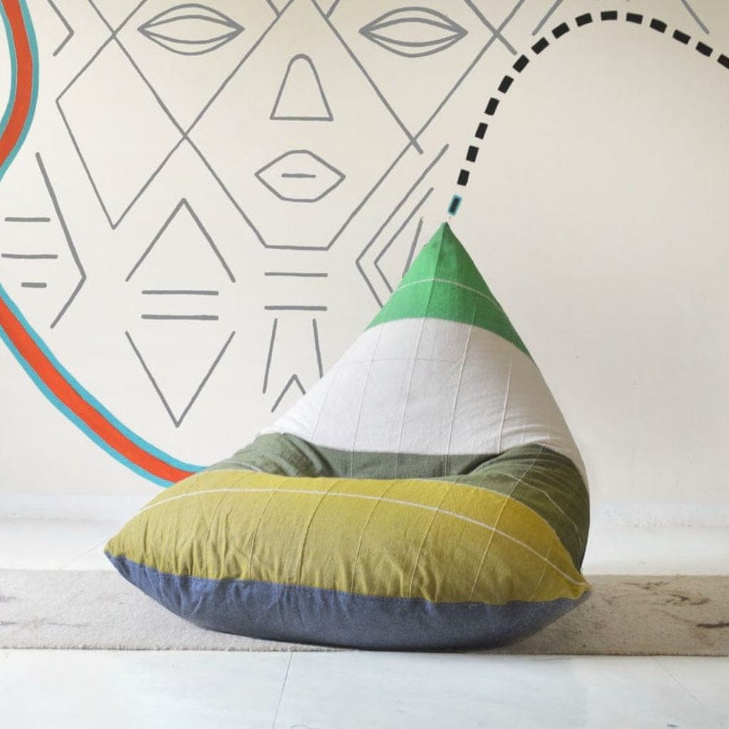 sustainable ethical handmade handloom slow-fashion Bean Bag Chairs Bean Bag Chair For Kids Teens & Adults | Handmade | No Filling | Tundra made in sri lanka 