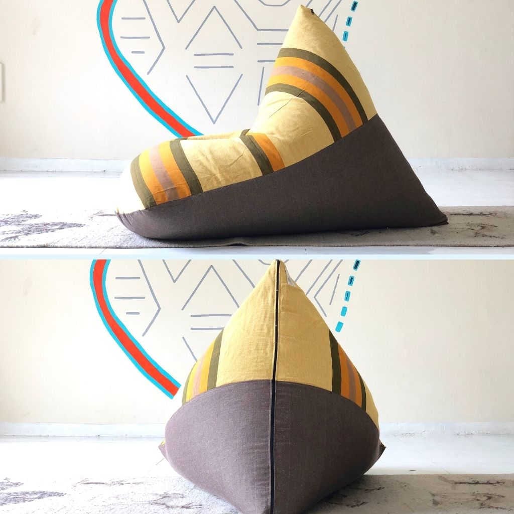 sustainable ethical handmade handloom slow-fashion Bean Bag Chairs Bean Bag Chair Cover - Handmade & Ergonomic  | Djembe Jam made in sri lanka 