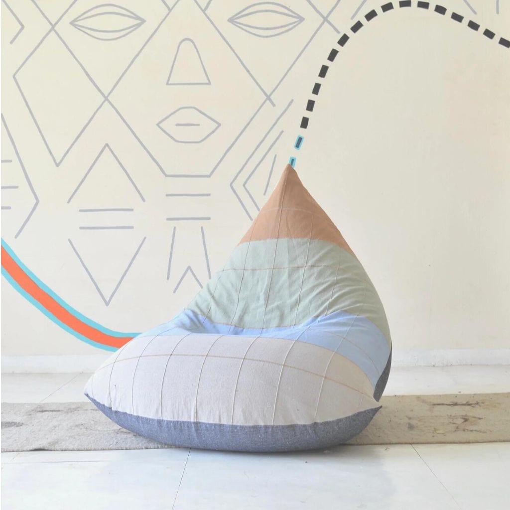 sustainable ethical handmade handloom slow-fashion Bean Bag Chairs Bean Bag Chair Cover - Handmade & Ergonomic  | Galapagos made in sri lanka 