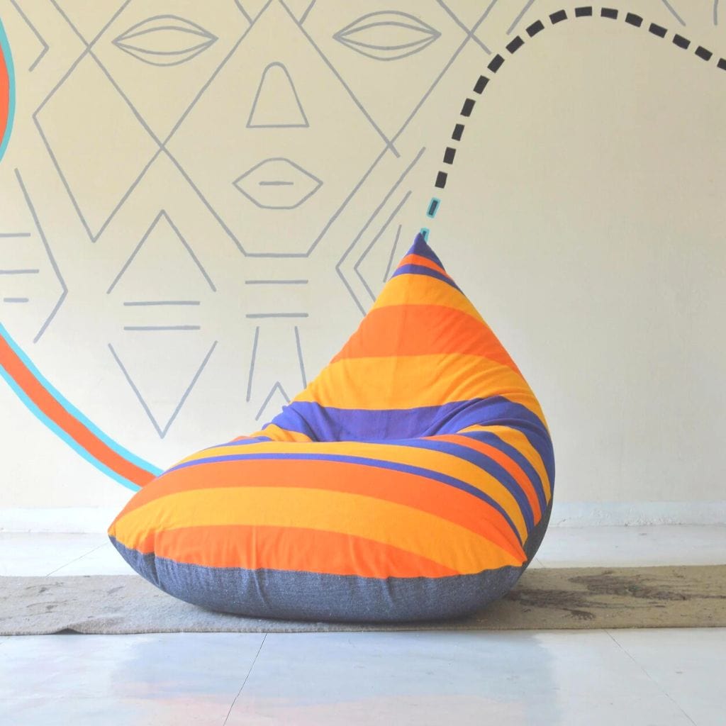 sustainable ethical handmade handloom slow-fashion Bean Bag Chairs Bean Bag Chair Cover - Handmade & Ergonomic  | Shabam! made in sri lanka 