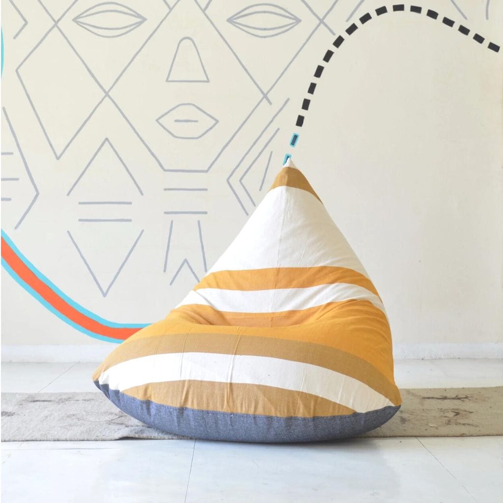 sustainable ethical handmade handloom slow-fashion Bean Bag Chairs Bean Bag Chair Cover - Handmade & Ergonomic  | Sugar & Spice made in sri lanka 