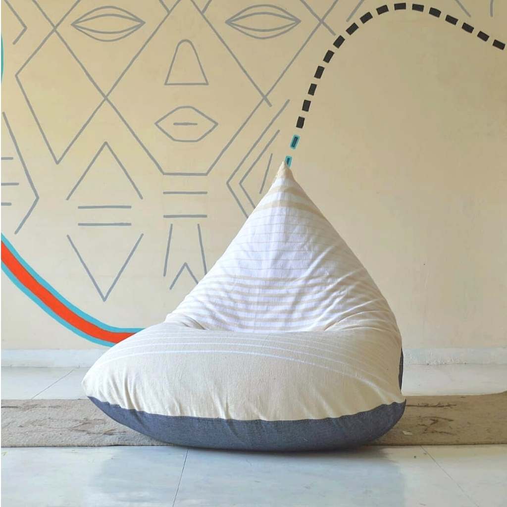 sustainable ethical handmade handloom slow-fashion Bean Bag Chairs Bean Bag Chair Cover - Handmade &amp; Ergonomic  | Sugarloaf made in sri lanka 