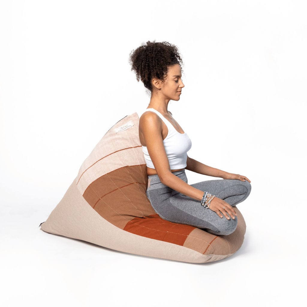 sustainable ethical handmade handloom slow-fashion Bean Bag Chair Cover - Handmade & Ergonomic  | Tequila Sunrise made in sri lanka 