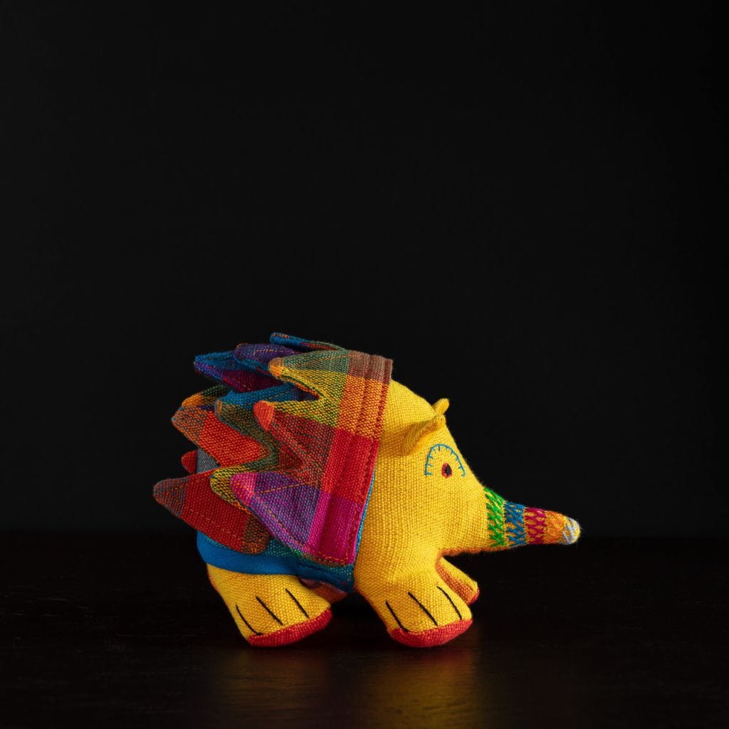 sustainable ethical handmade handloom slow-fashion Stuffed Animals Handmade, Natural Cotton & Safety Tested | Echidna made in sri lanka 