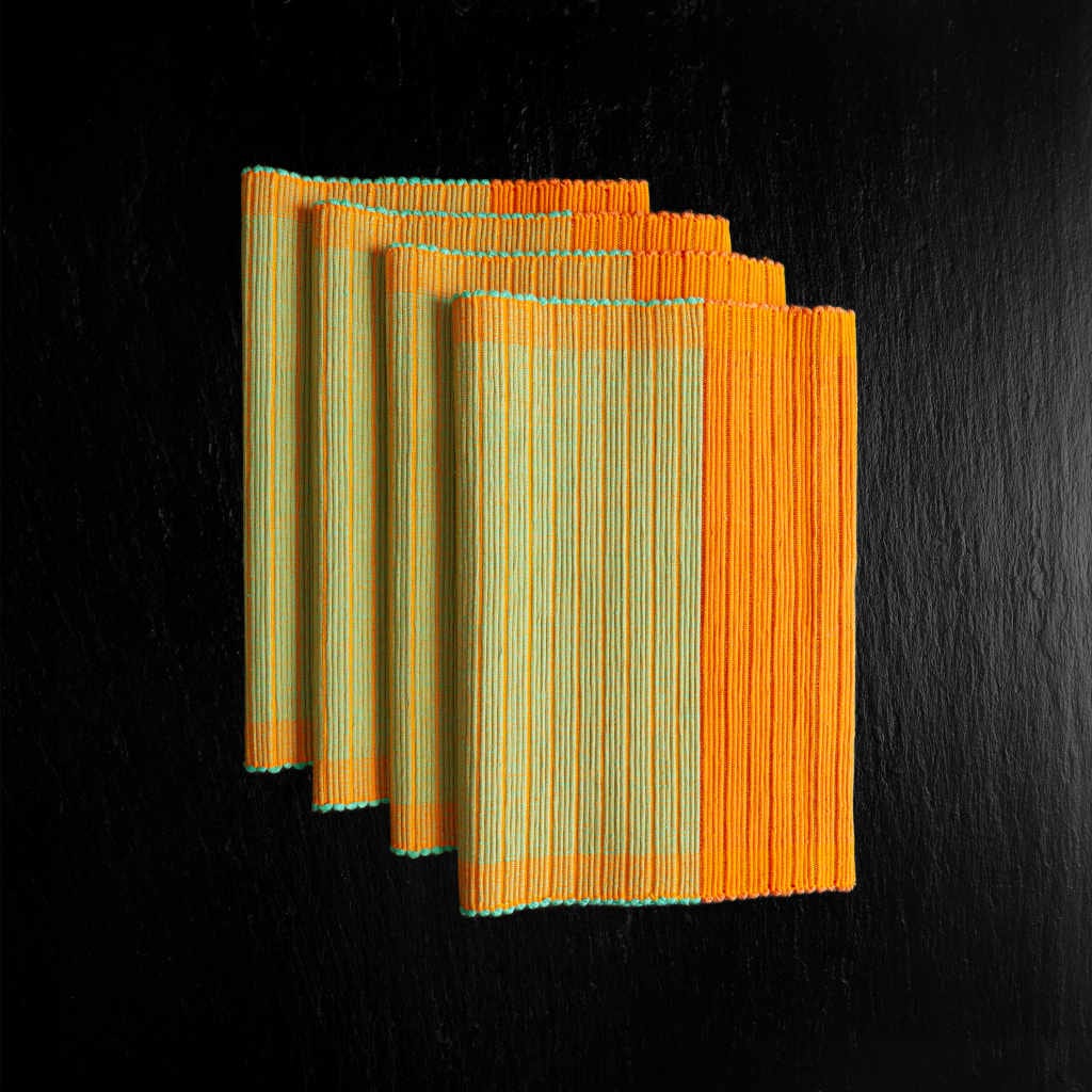 sustainable ethical handmade handloom slow-fashion Rectangular Handwoven Placemats - Natural Cotton | Gallipoli made in sri lanka 