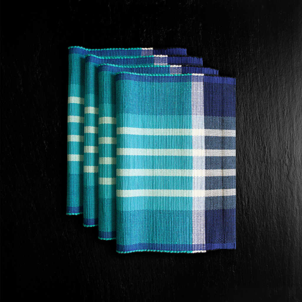 sustainable ethical handmade handloom slow-fashion Rectangular Handwoven Placemats - Natural Cotton | Lake Thun made in sri lanka 