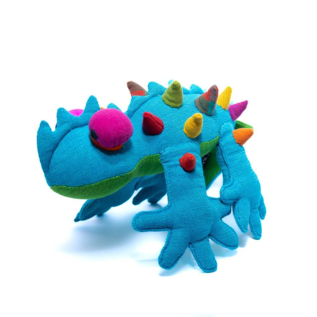 sustainable ethical handmade handloom slow-fashion Stuffed Animals Stuffed Animal Toys - Handmade Natural Cotton Fabric and Safety Tested | Thorny Devil made in sri lanka 