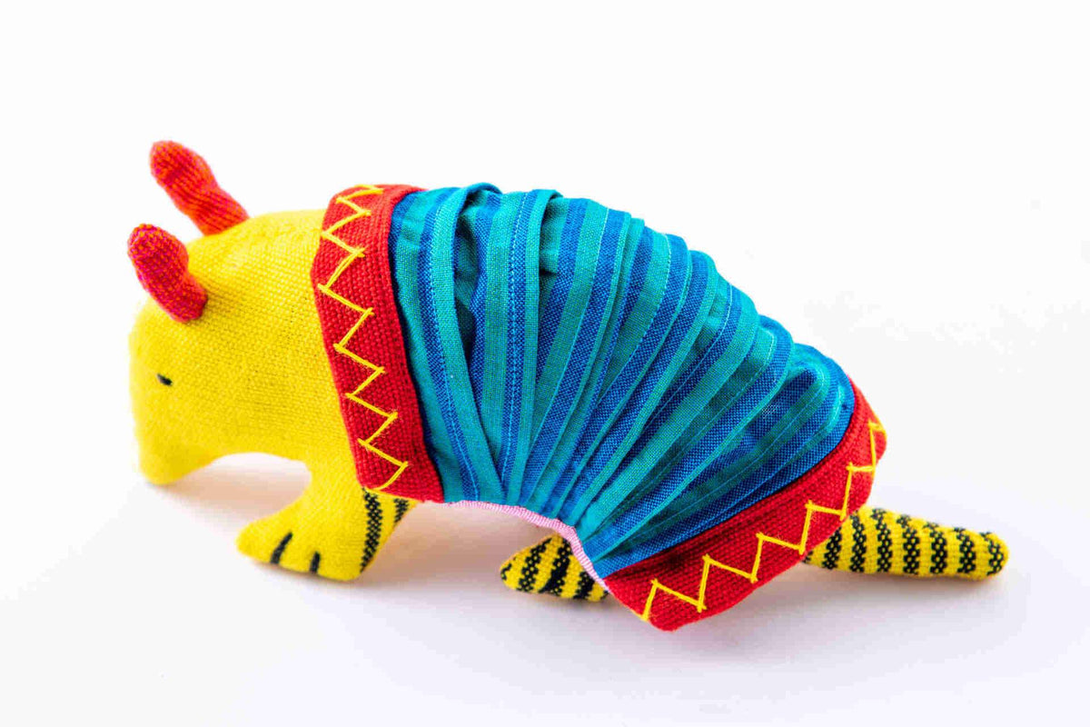 sustainable ethical handmade handloom slow-fashion Stuffed Toy Animals Stuffed Toy Animals: Handmade, Natural Cotton &amp; Safety Tested | Armadillo made in sri lanka 