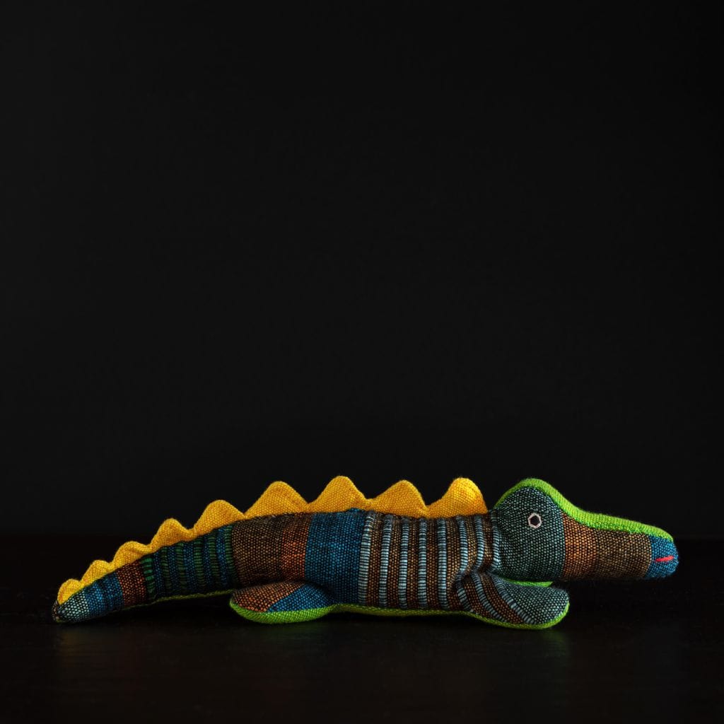 sustainable ethical handmade handloom slow-fashion Stuffed Animals Stuffed Toy Animals: Handmade, Natural Cotton & Safety Tested | Crocodile made in sri lanka 