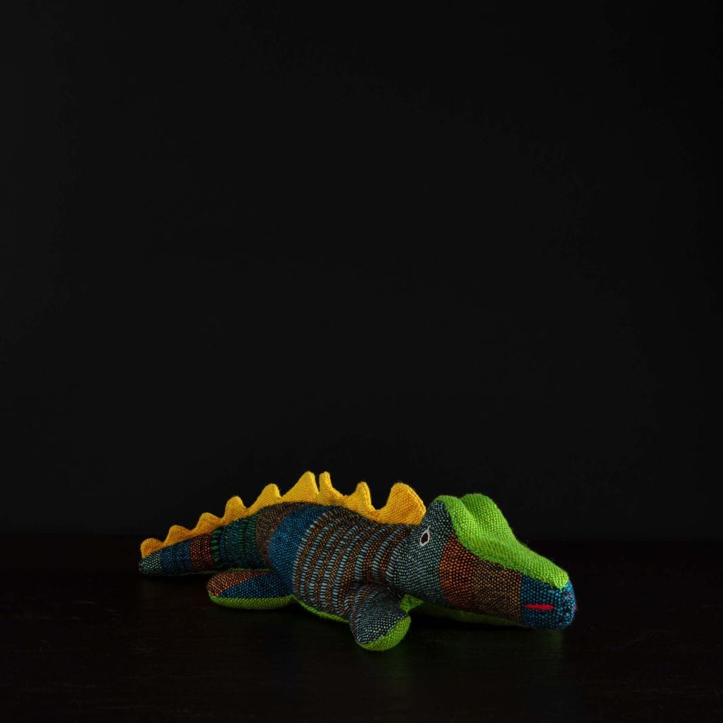 sustainable ethical handmade handloom slow-fashion Stuffed Animals Stuffed Toy Animals: Handmade, Natural Cotton & Safety Tested | Crocodile made in sri lanka 