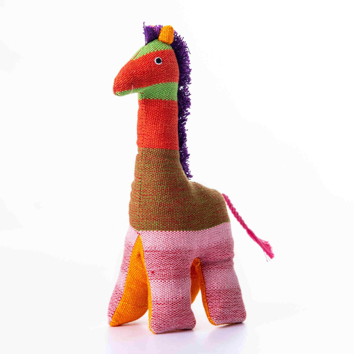 sustainable ethical handmade handloom slow-fashion Stuffed Toy Animals: Handmade, Natural Cotton &amp; Safety Tested | Giraffe made in sri lanka 