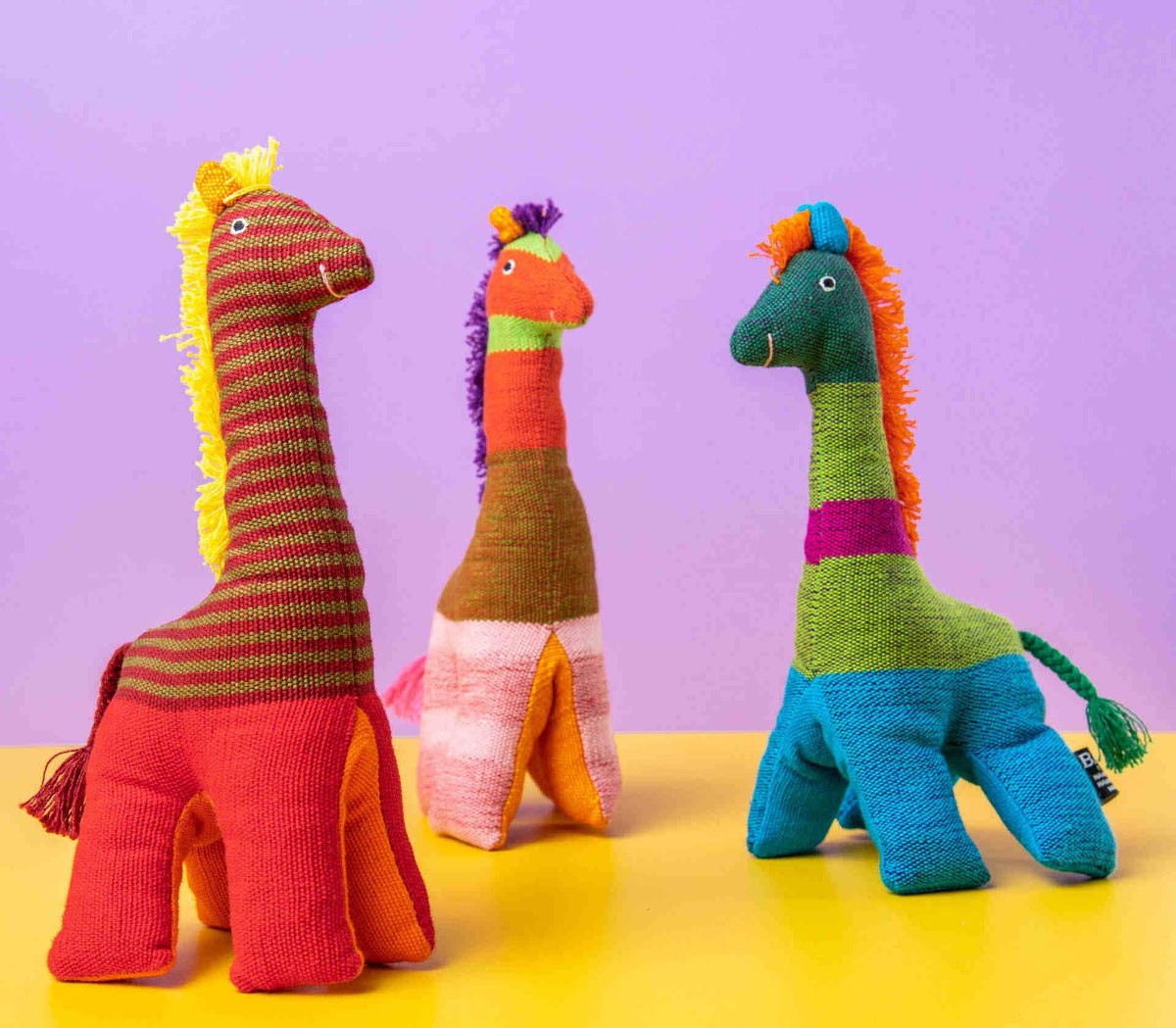 sustainable ethical handmade handloom slow-fashion Stuffed Toy Animals: Handmade, Natural Cotton &amp; Safety Tested | Giraffe made in sri lanka 