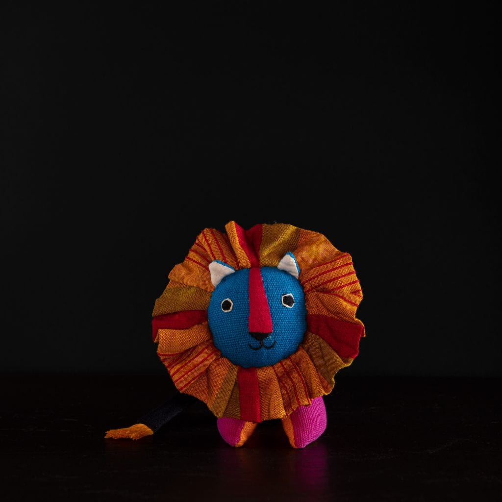 sustainable ethical handmade handloom slow-fashion Stuffed Animals Stuffed Toy Animals: Handmade, Natural Cotton & Safety Tested | Lion made in sri lanka 