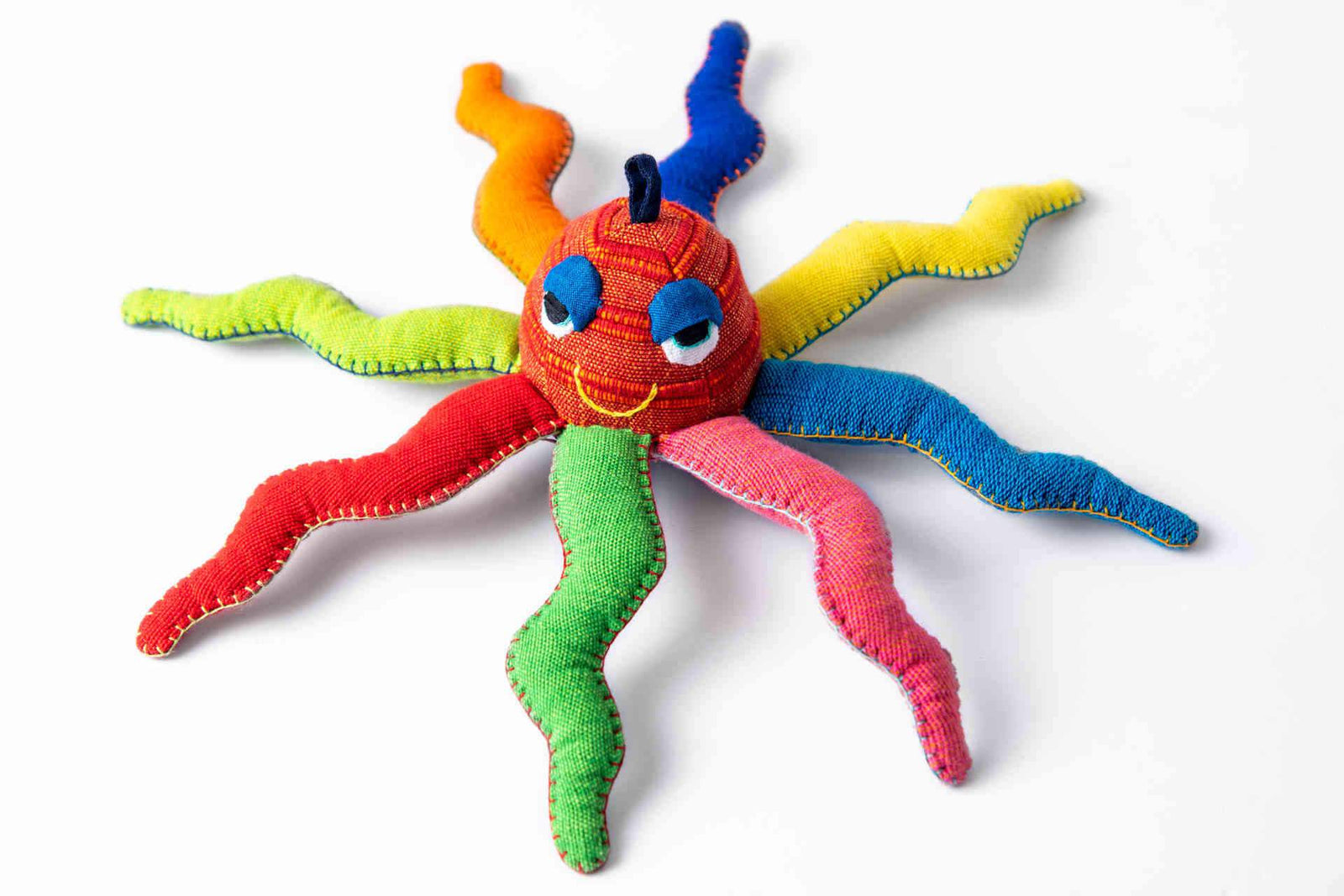 sustainable ethical handmade handloom slow-fashion Stuffed Animals Stuffed Toy Animals: Handmade, Natural Cotton & Safety Tested | Octopus made in sri lanka 