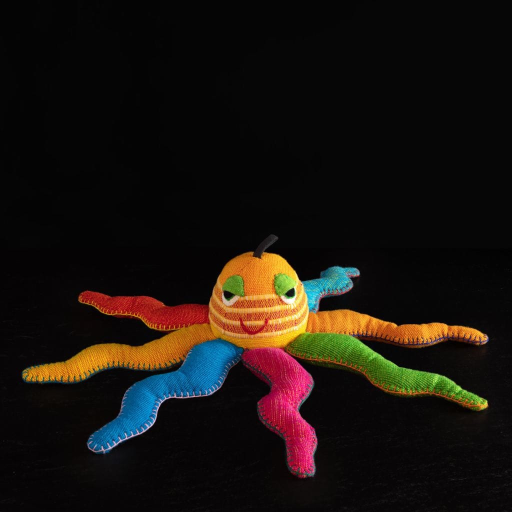 sustainable ethical handmade handloom slow-fashion Stuffed Animals Stuffed Toy Animals: Handmade, Natural Cotton & Safety Tested | Octopus made in sri lanka 