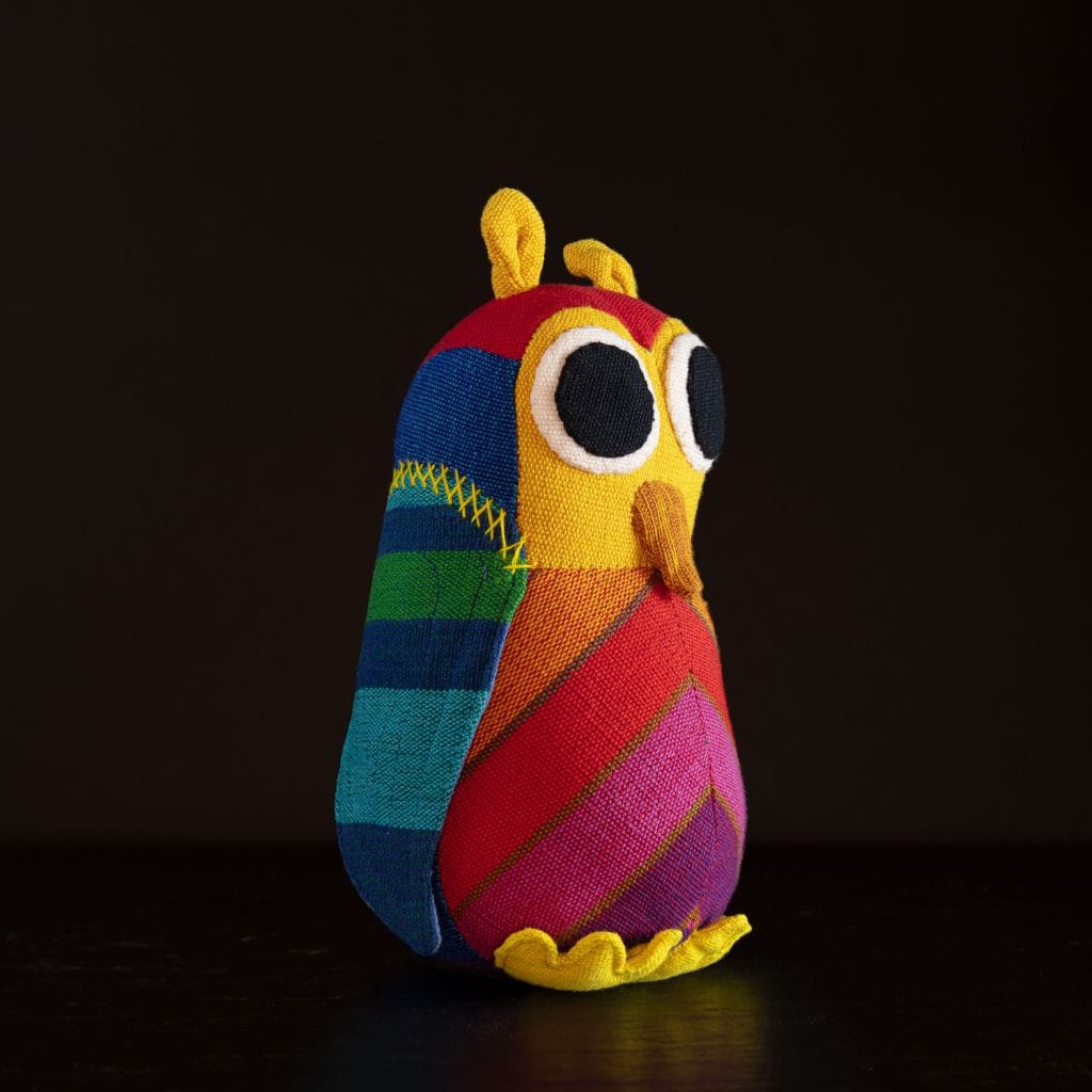 sustainable ethical handmade handloom slow-fashion Stuffed Animals Stuffed Toy Animals: Handmade, Natural Cotton & Safety Tested | Owl made in sri lanka 