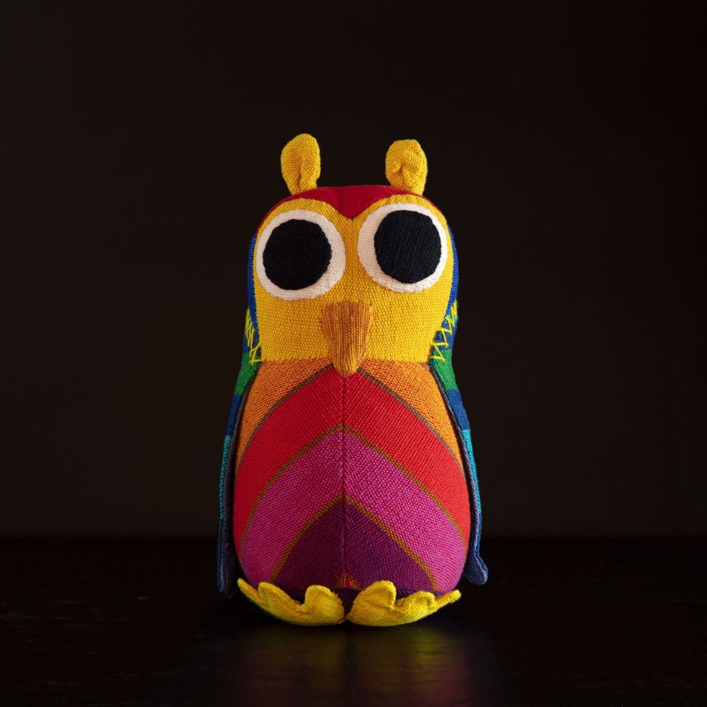 sustainable ethical handmade handloom slow-fashion Stuffed Animals Stuffed Toy Animals: Handmade, Natural Cotton & Safety Tested | Owl made in sri lanka 