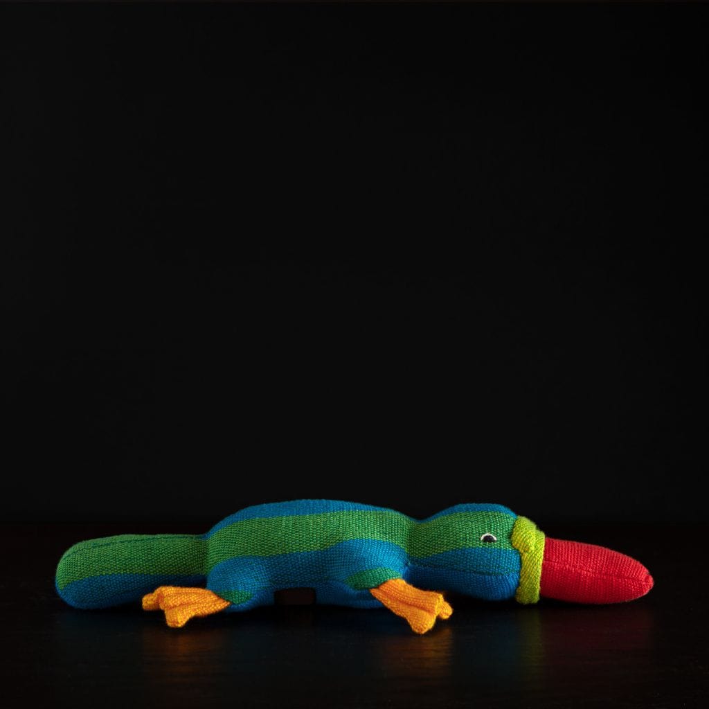 sustainable ethical handmade handloom slow-fashion Stuffed Animals Stuffed Toy Animals: Handmade, Natural Cotton & Safety Tested | Platypus made in sri lanka 