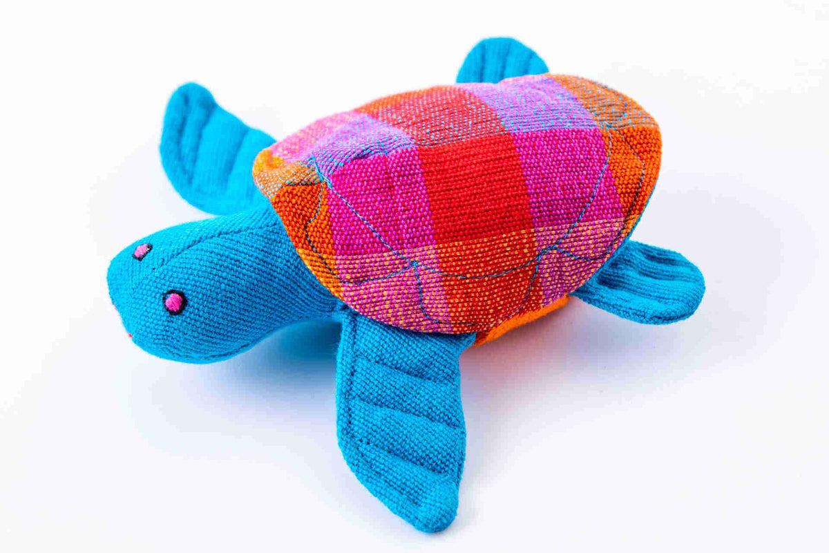 sustainable ethical handmade handloom slow-fashion Stuffed Toy Animals: Handmade, Natural Cotton &amp; Safety Tested | Turtle made in sri lanka 
